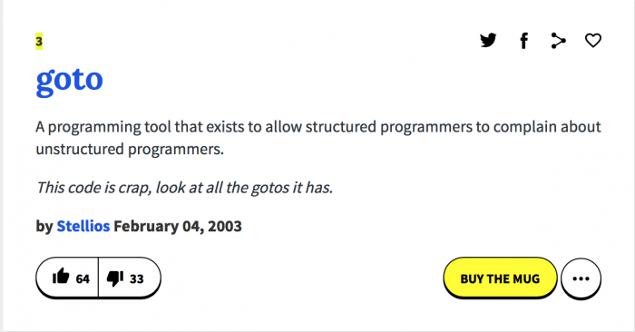 Urban Dictionary: goto
