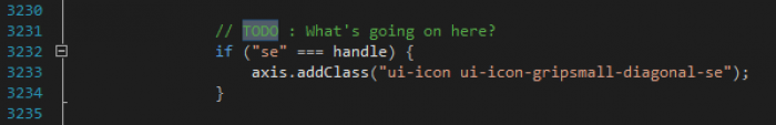 We've all been there... (Found in the production release of JQuery UI).