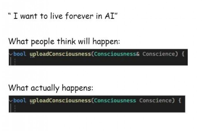 Living forever in AI