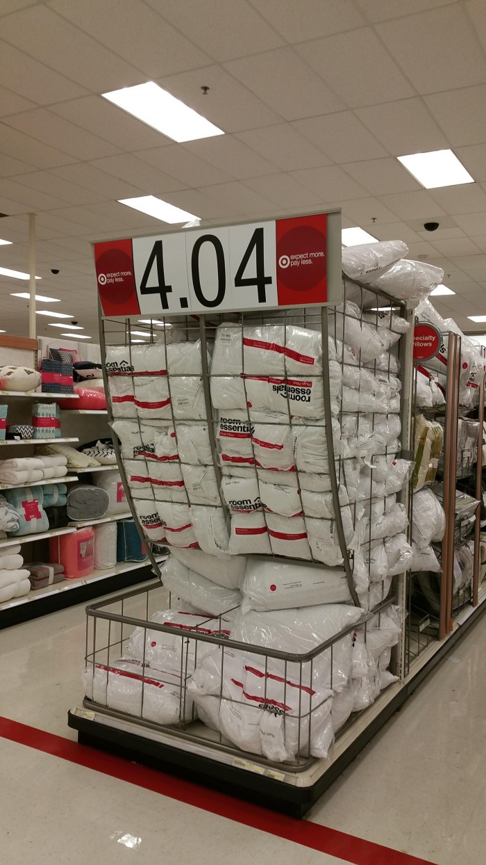 Target was out of pillows...
