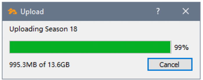 1 GB is 99% of 13 GB