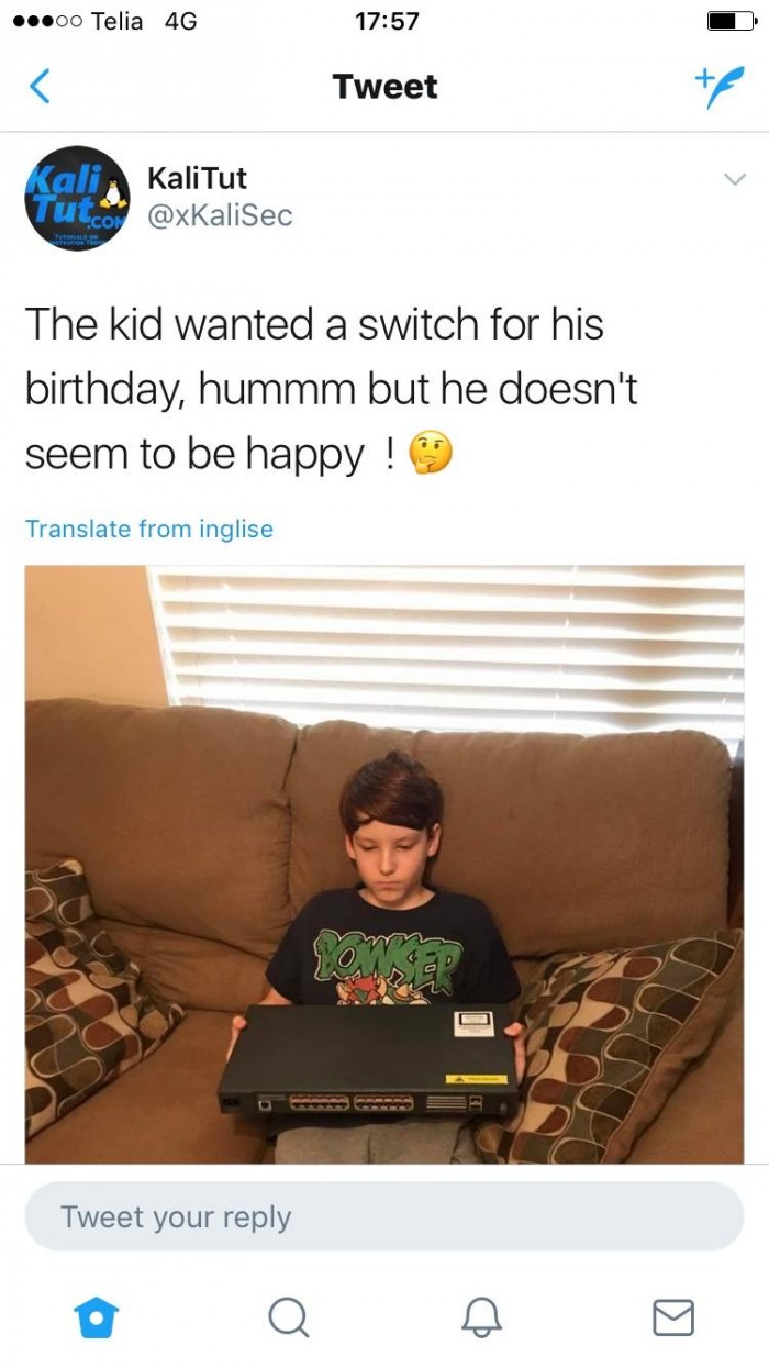 Kid wanted switch for birthday