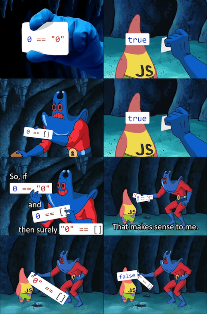 JavaScript in 1 meme