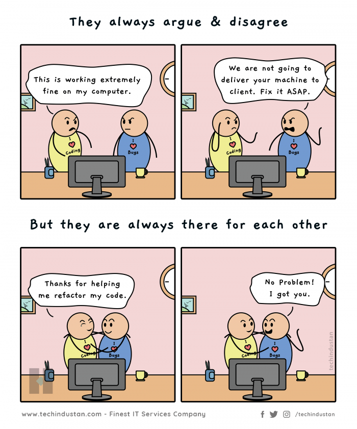 That's how programmers and testers show love to each other | Programmer Tester Fun Comic