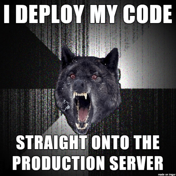 I deploy my code straight into the production server