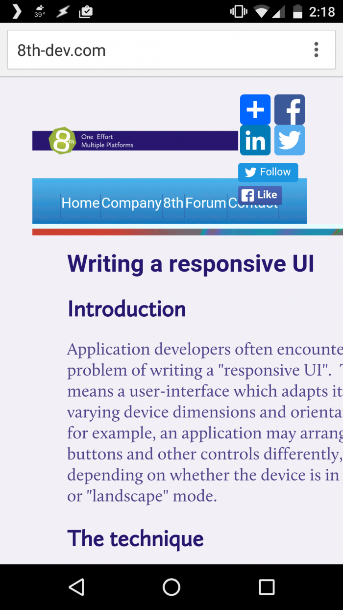 Writing a Responsive UI