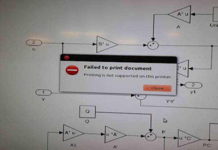 Printing not supported