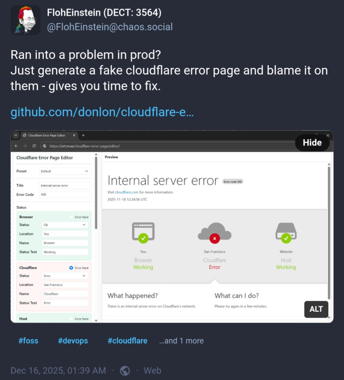 Internal Server Error