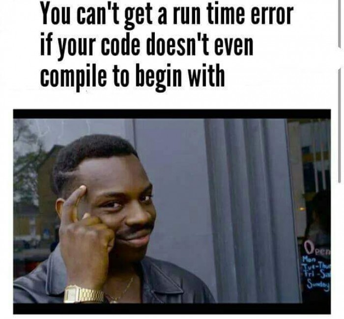 You Can T Get A Run Time Error