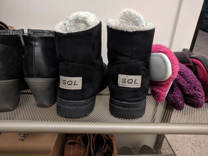  My wife often wonders why I ask what shoes she is going to SELECT