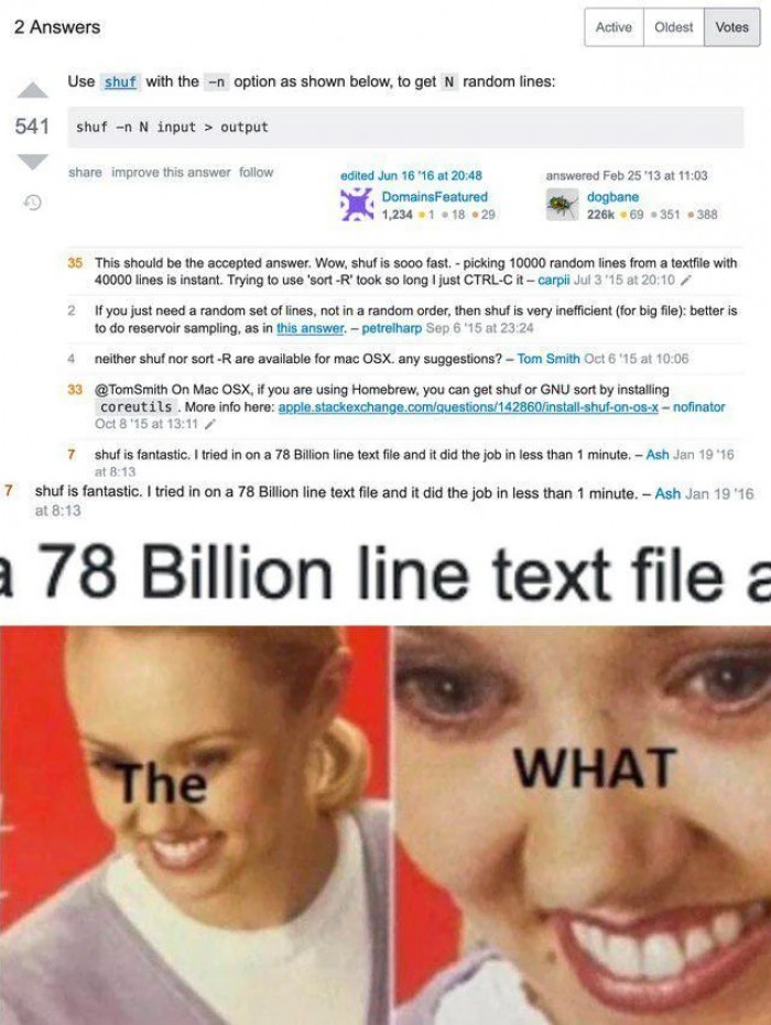 78 billion line text file