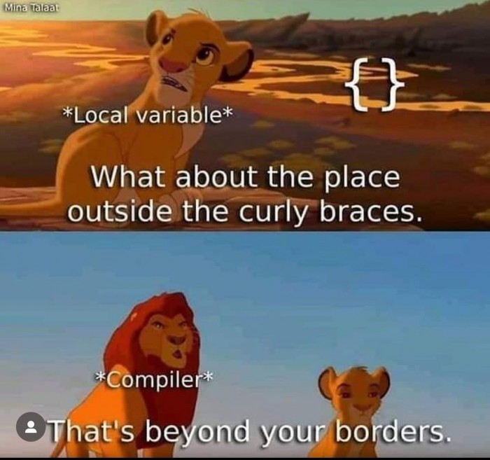 Local variables borders