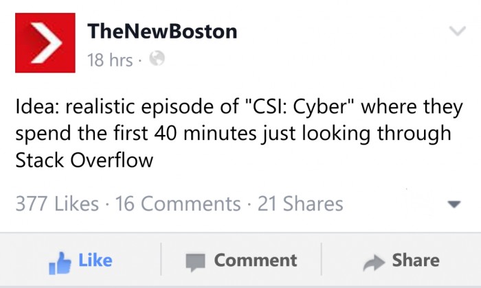 CSI: Cyber irl