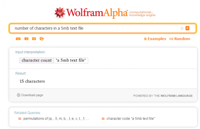 Thanks Wolfram Alpha!
