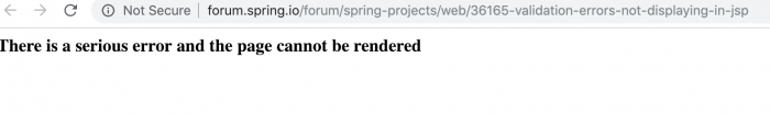 Wanted find why validation errors are not showing in Spring forum