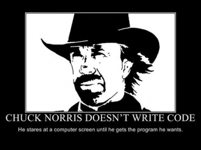 Check Norris doesn't write code