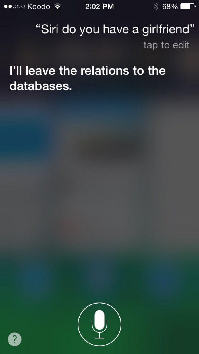 Siri makes a SQL joke