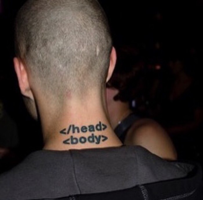 HTML tattoo