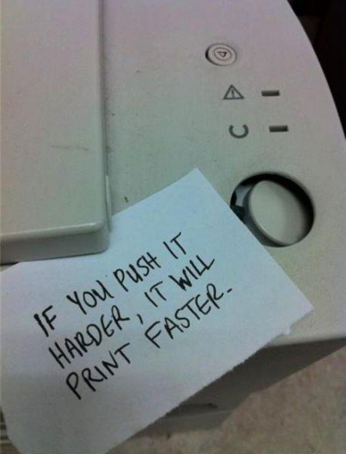 If you push it harder it will print faster