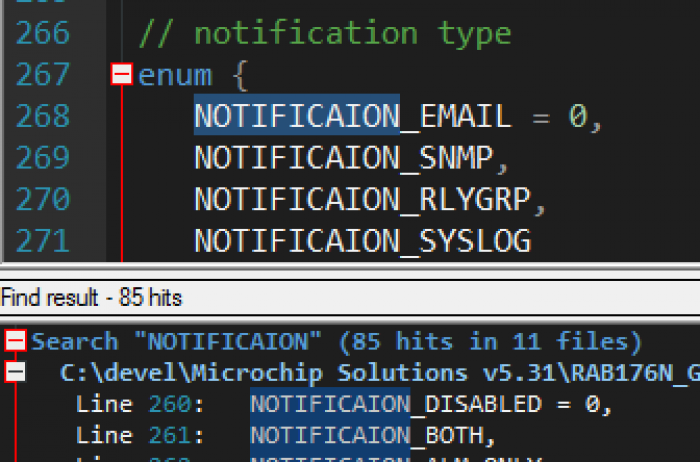 Searched for "notification" in this codebase and was confused why some instances weren't highlighted