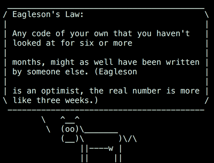 Eagleson's Law 