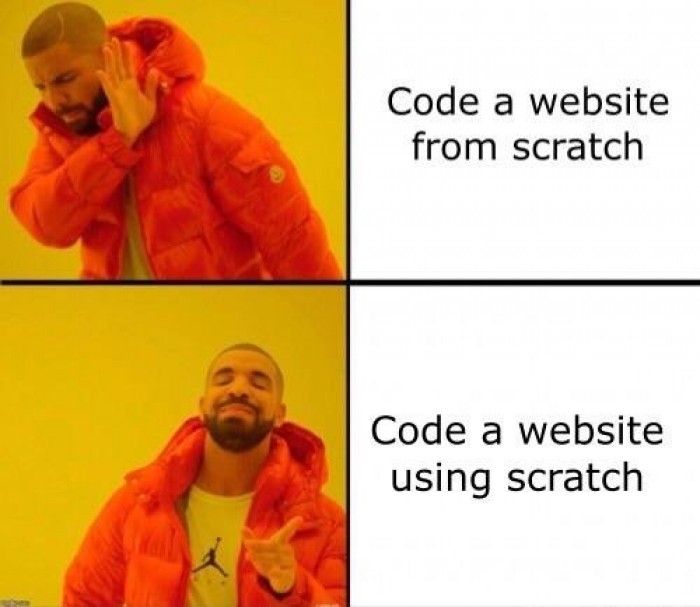 From or using scratch