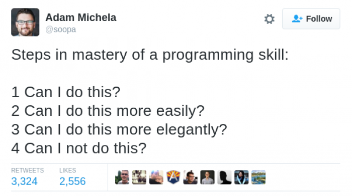 Steps in mastery of a programming skill