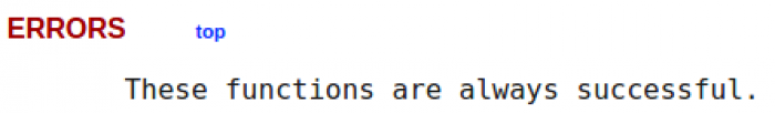 Confident words from the Linux man pages