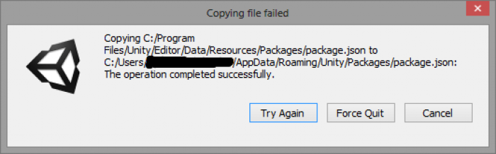 Copying file failed successfully!