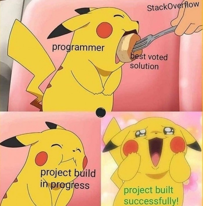 Best voted solution, happy programmer