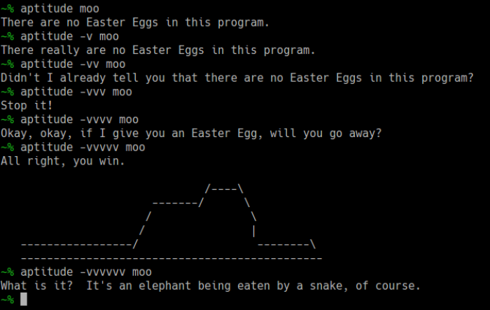 There are no Easter Eggs in this program 