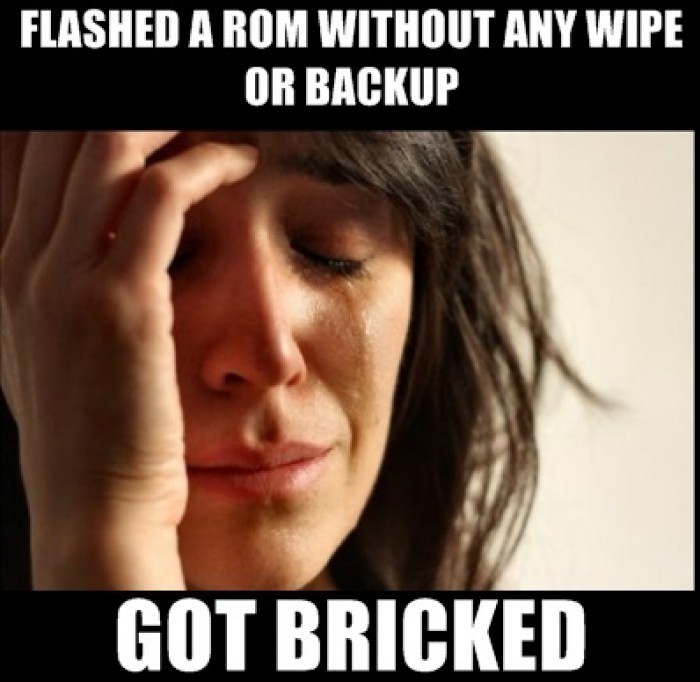 Flashed Rom Without Any Wipe Or Backup Got Bricked