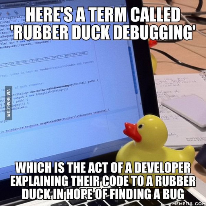 Rubber duck debugging