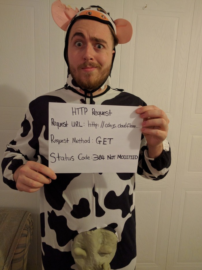 This year I was a Cache Cow for Halloween