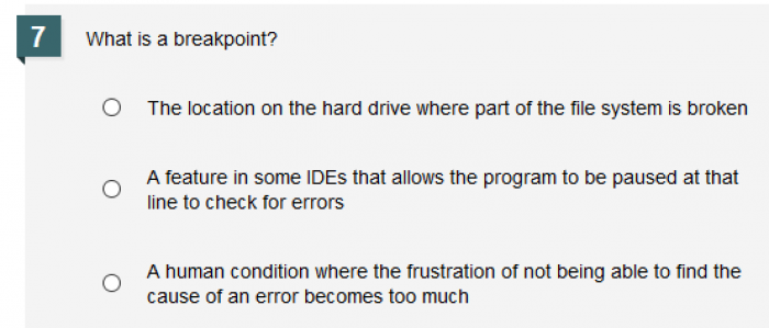 What is a breakpoint? 