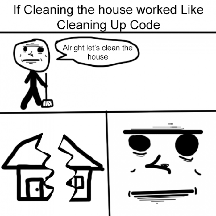 If Cleaning the House worked like Cleaning up Code