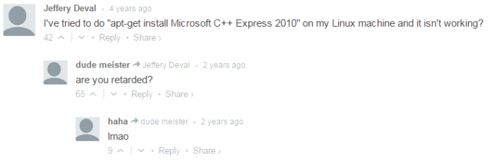 apt-get install Microsoft C++ Express 2010