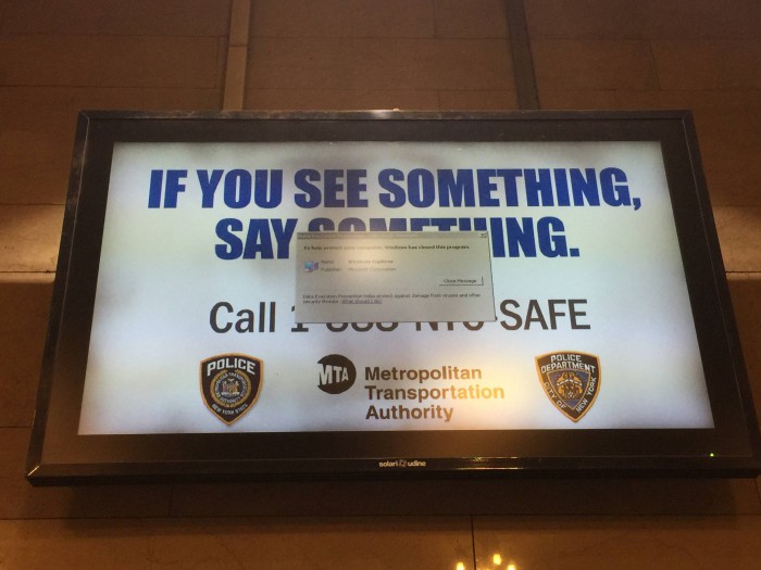 Windows guerrilla marketing campaign spotted in Grand Central 