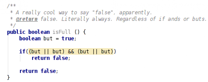Programmer left dumb function in code, so I made it dumber