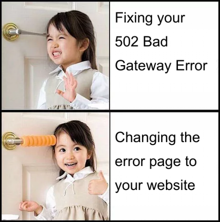 Fixing 502 bad gateway