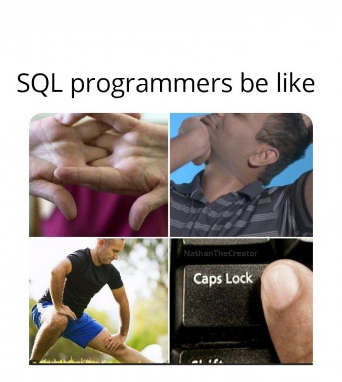 SQL programmers be like